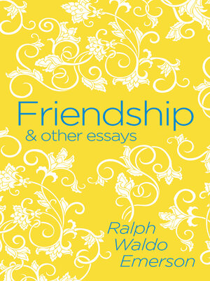 cover image of Friendship & Other Essays